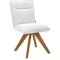STUHL in Holz, Textil Creme  - Wildeiche/Creme, Design, Holz/Textil (47/87/62cm) - Johann Jakob