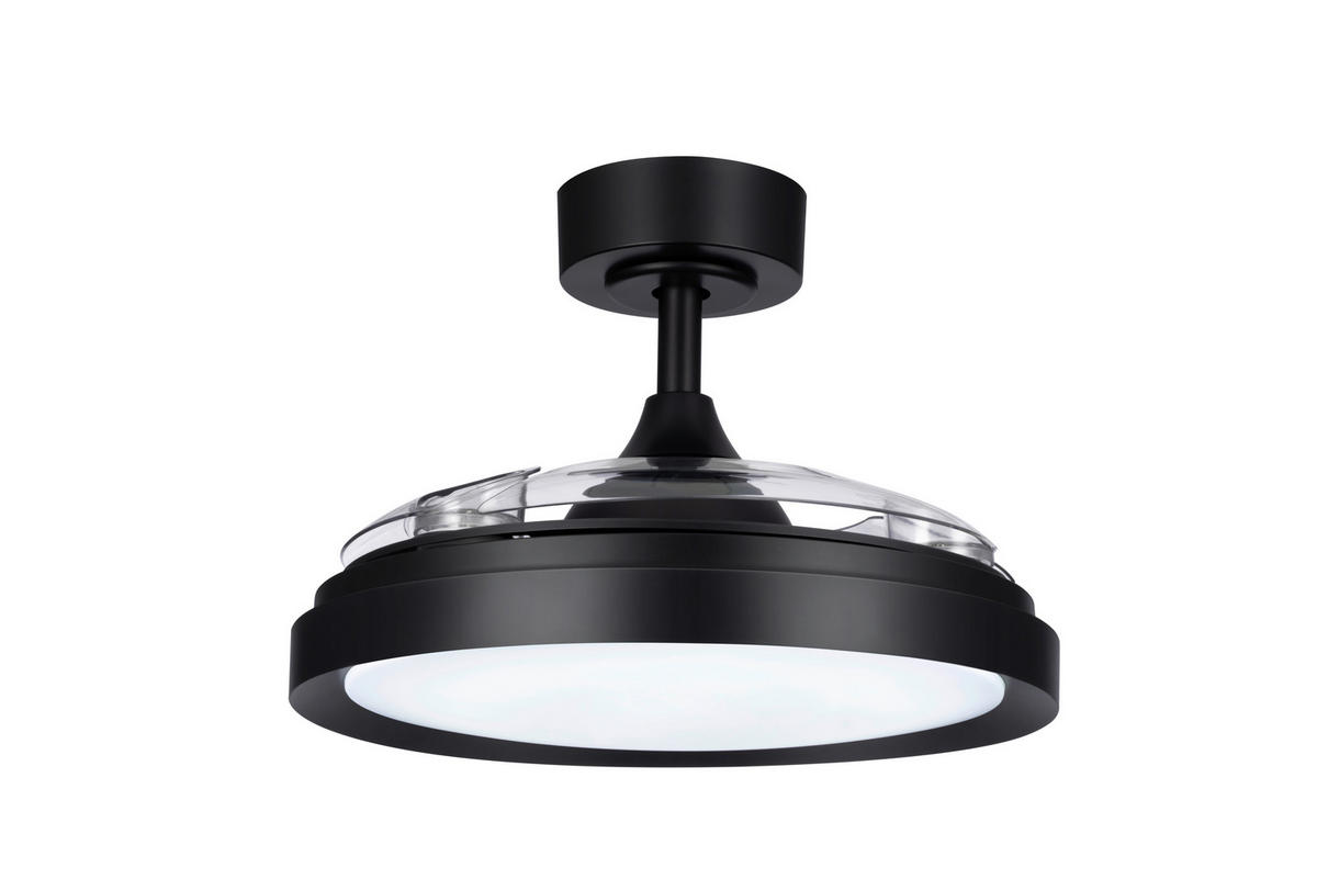 DECKENVENTILATOR - Transparent/Schwarz, Basics, Kunststoff/Metall (91/32,1cm) - Mican