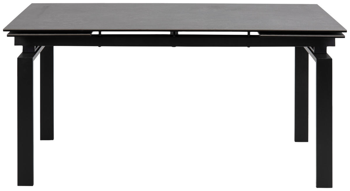 ESSTISCH in Metall, Keramik 160/85/76 cm  - Schwarz, KONVENTIONELL, Keramik/Metall (160/85/76cm) - Livetastic