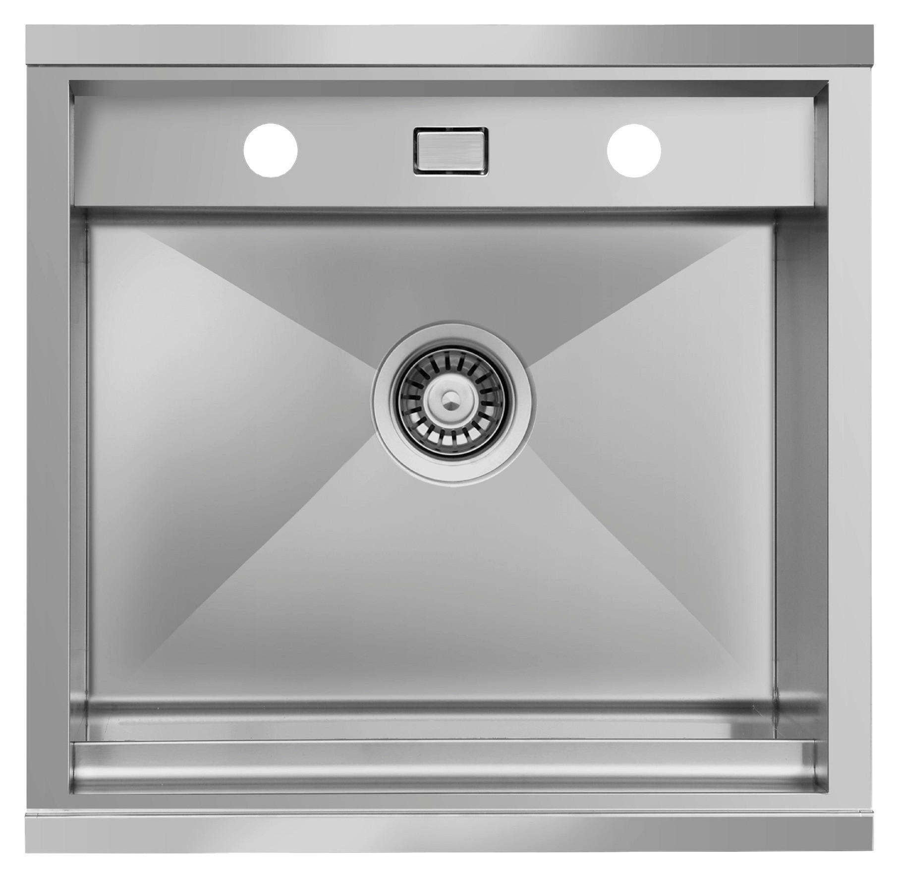 SPÜLE 17501000520500100-80  - Edelstahlfarben, Basics, Metall (52/24,5/50cm) - Respekta