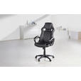 GAMINGSTUHL Schwarz Kunststoff, Textil   - Schwarz/Weiß, Basics, Kunststoff/Textil (63/113-122/70cm) - Xora