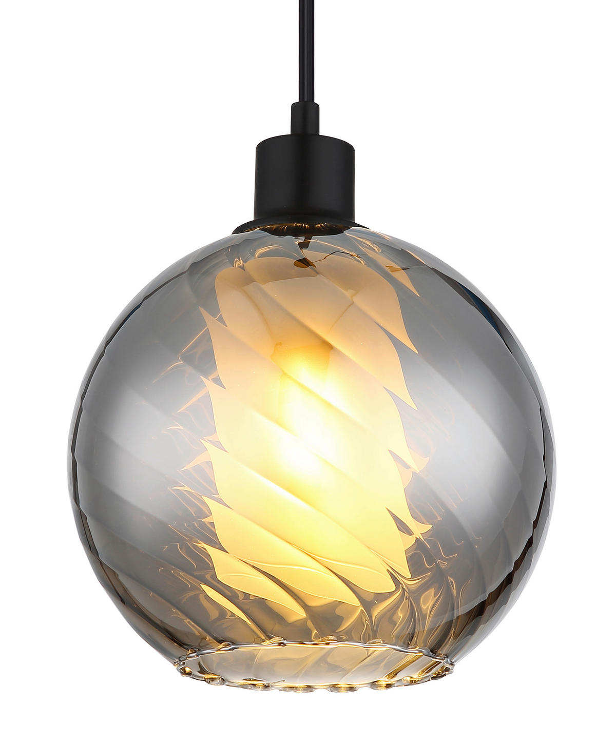 HÄNGELEUCHTE ULF 20/120 cm  - Klar/Chromfarben, Design, Glas/Metall (20/120cm)