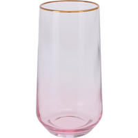 POHÁR NA PITIE - ružová, Basics, sklo (470ml)