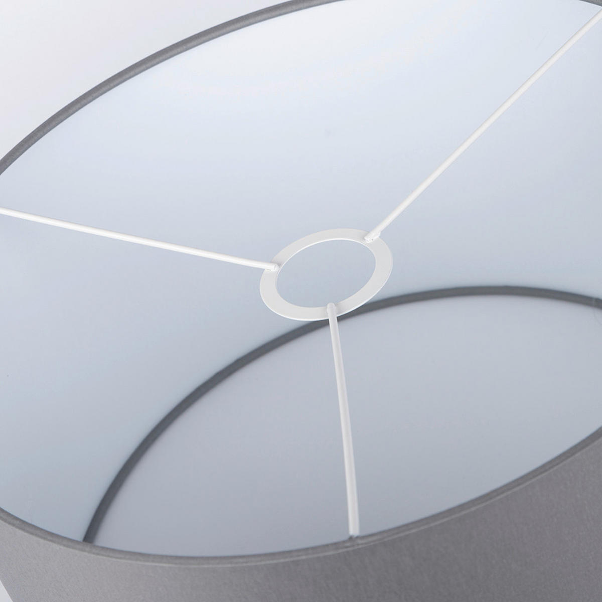 LEUCHTENSCHIRM Velour 35/24 cm  - Grau, Basics, Textil/Metall (35/24cm)