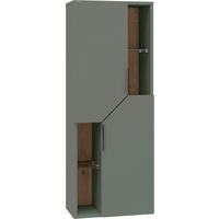 MIDISCHRANK 47,9/128/35 cm  - Eichefarben/Schwarz, LIFESTYLE, Glas/Holz (47,9/128/35cm) - Voglauer