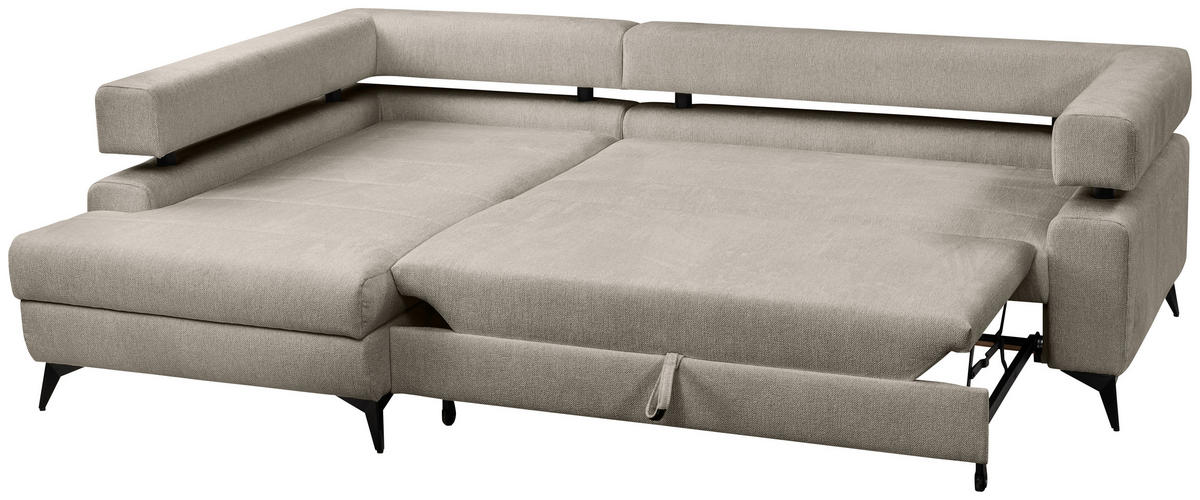 ROHOVÁ SEDAČKA, textil,  - černá, Konvenční, kov/textil (184/265cm) - Hom`in