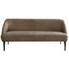 SITZBANK 197/85/72 cm Webstoff Braun Metall  - Schwarz/Braun, KONVENTIONELL, Textil/Metall (197/85/72cm) - Moderano