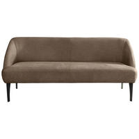 SITZBANK 217/85/72 cm Webstoff Braun Metall  - Schwarz/Braun, KONVENTIONELL, Textil/Metall (217/85/72cm) - Moderano