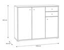 KOMMODE Dunkelbraun, Graubraun  - Dunkelbraun/Graubraun, Design, Holzwerkstoff (108,8/85,5/34,8cm)