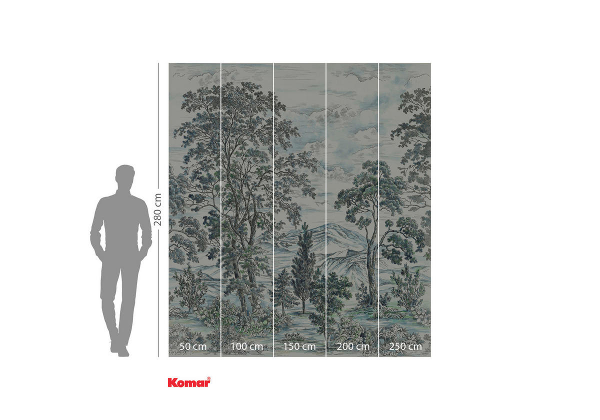 FOTOTAPET 200/280 cm  - multicolor, Trend, papper (200/280cm) - Komar