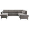 WOHNLANDSCHAFT in Chenille Grau  - Chromfarben/Multicolor, Design, Kunststoff/Textil (165/301/198cm) - Xora