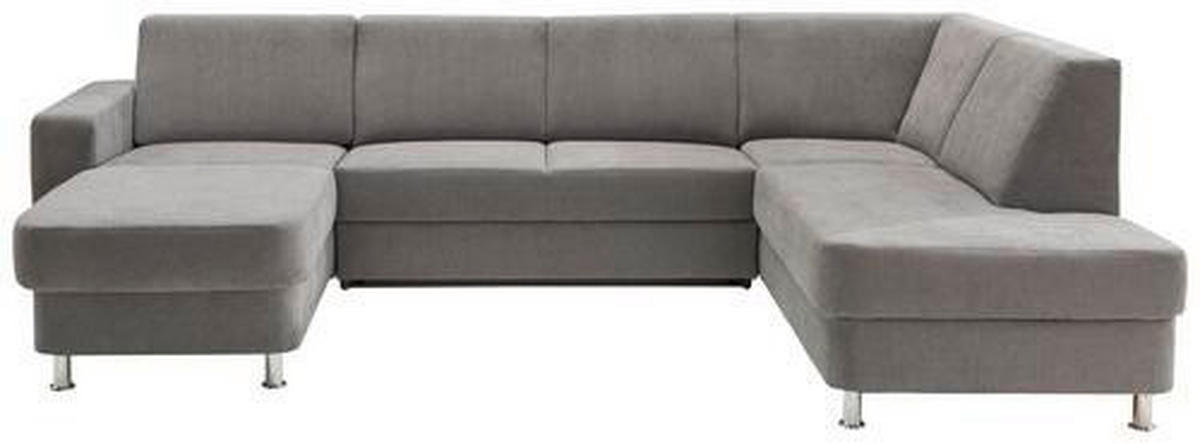 GARNITURA ZA DNEVNU SOBU siva  - boja hroma/siva, Dizajnerski, tekstil/plastika (165/301/198cm) - Xora