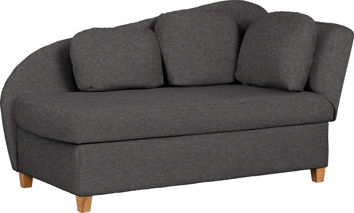 LIEGE in Flachgewebe Anthrazit  - Anthrazit, Lifestyle, Holz/Textil (180/97/85cm) - Novel