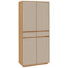 GARDEROBENSCHRANK  in 86/193/37 cm  - Sandfarben/Eiche Bianco, Basics, Holz/Holzwerkstoff (86/193/37cm) - Novel