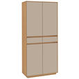 GARDEROBENSCHRANK 86/193/37 cm  - Sandfarben/Eiche Bianco, Basics, Holz/Holzwerkstoff (86/193/37cm) - Novel