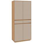 GARDEROBENSCHRANK 86/193/37 cm  - Sandfarben/Eiche Bianco, Basics, Holz/Holzwerkstoff (86/193/37cm) - Novel