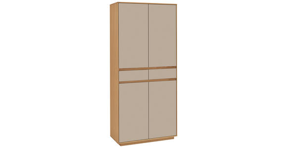 GARDEROBENSCHRANK 86/193/37 cm - Sandfarben/Eiche Bianco, Basics, Holz/Holzwerkstoff (86/193/37cm) - Novel