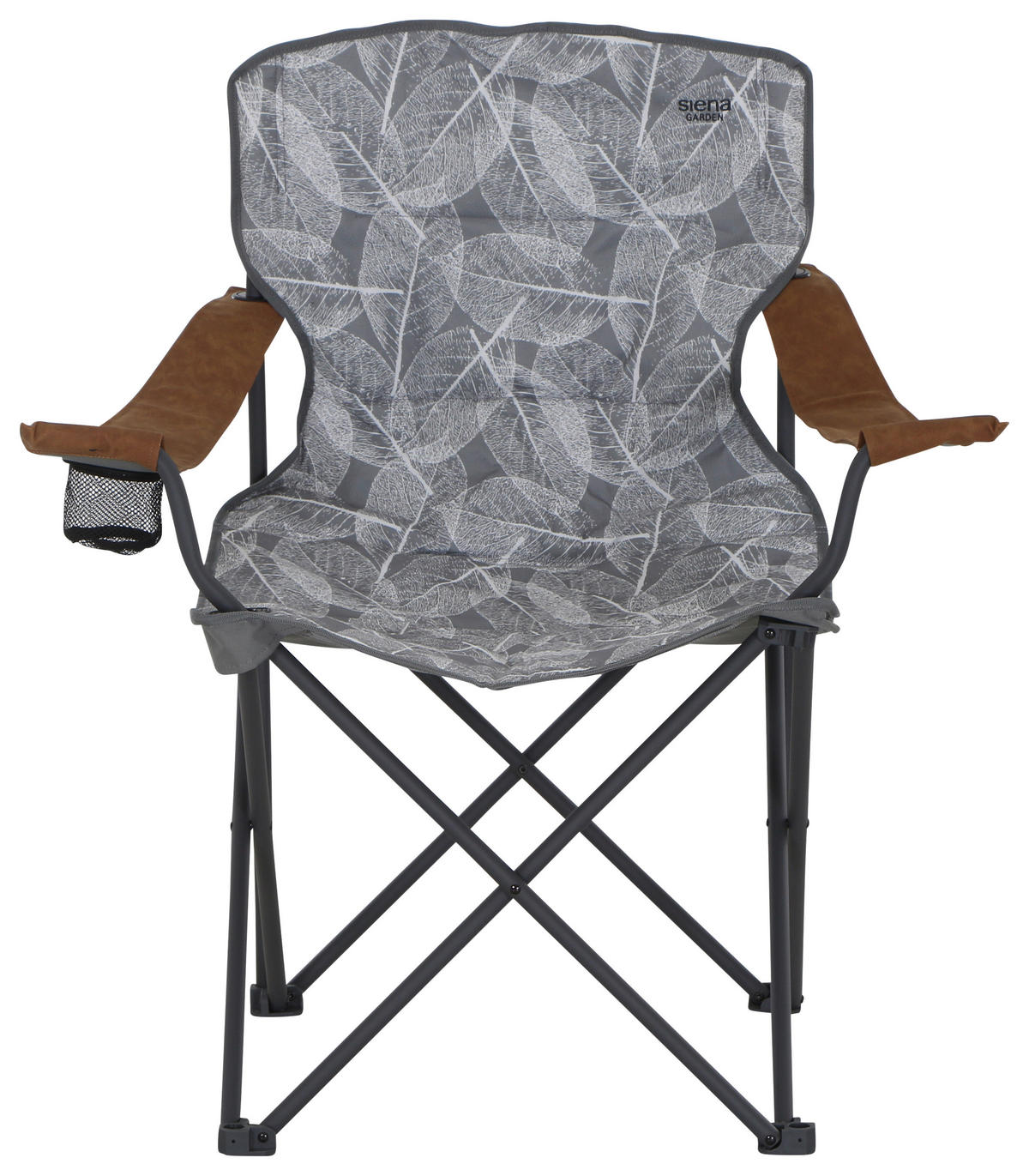 CAMPINGSESSEL - Anthrazit/Grau, KONVENTIONELL, Textil/Metall (90/96/61cm) - Siena Garden