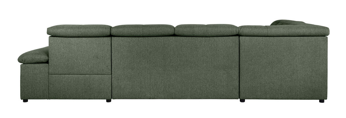 WOHNLANDSCHAFT in Grün  - Grau/Grün, Design, Textil/Metall (215/328/173cm) - MID.YOU