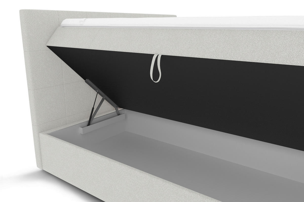 BOXBETT 160/200 cm  in Hellgrau  - Hellgrau, KONVENTIONELL, Kunststoff/Textil (160/200cm) - Boxxx
