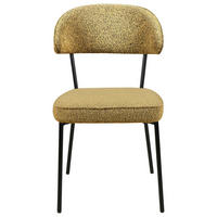 STOL, les, kovina, tekstil rumena  - rumena/črna, Design, kovina/tekstil (46/83,5/58cm) - Hom`in