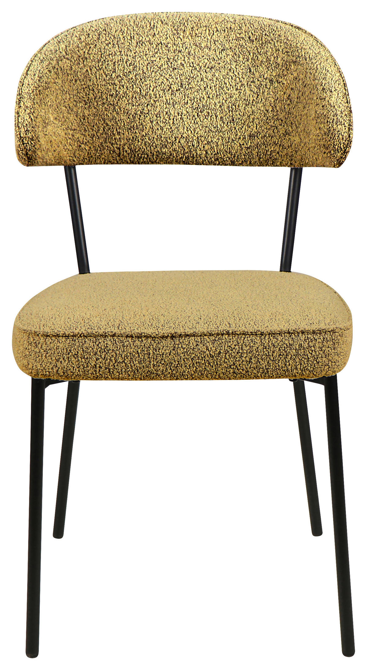 STOL, les, kovina, tekstil rumena  - rumena/črna, Design, kovina/tekstil (46/83,5/58cm) - Hom`in