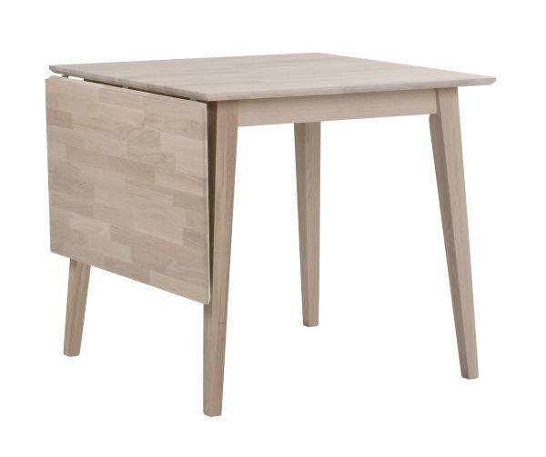 MATBORD i trä 80/80/74 cm   - vit/ekfärgad, Klassisk, trä (80/80/74cm) - Rowico