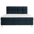 BOXBETT 180/200 cm  in Dunkelblau  - Chromfarben/Dunkelblau, Design, Holz/Holzwerkstoff (180/200cm) - Esposa