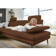 ECKSOFA in Echtleder Hellbraun  180/310 cm  - Hellbraun/Schwarz, Design, Leder/Metall (180/310cm) - Dieter Knoll