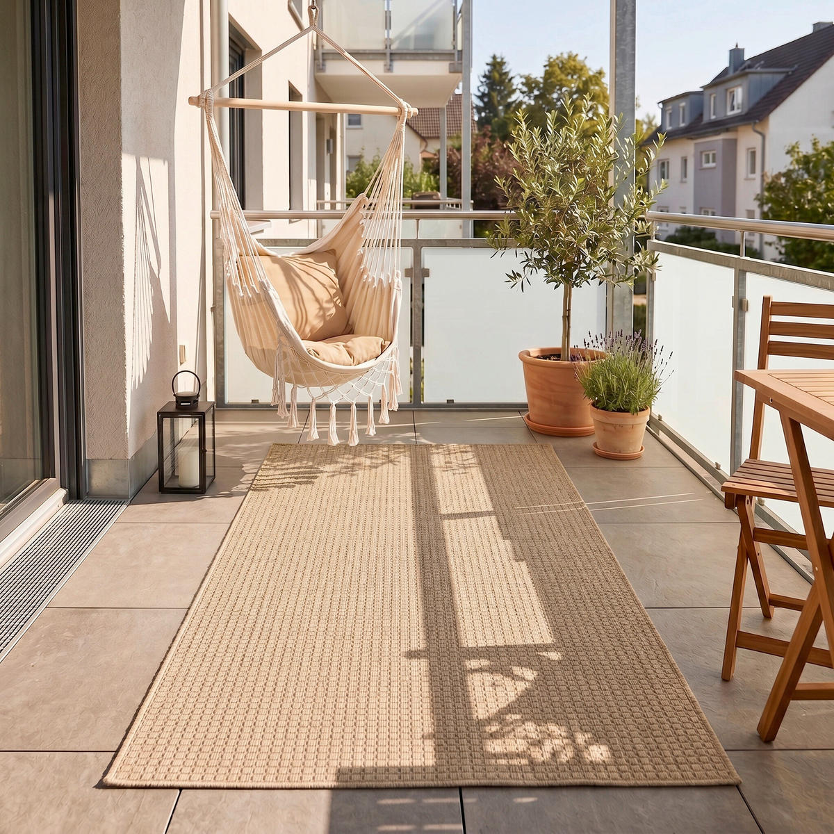 OUTDOORTEPPICH für Terrasse und Balkon 80/150 cm MIRA Beige  - Beige, Design, Textil (80/150cm) - Ayyildiz 