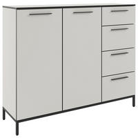 SIDEBOARD Soul  in 135/111/40 cm  - Schwarz/Weiß, MODERN, Holzwerkstoff/Metall (135/111/40cm)