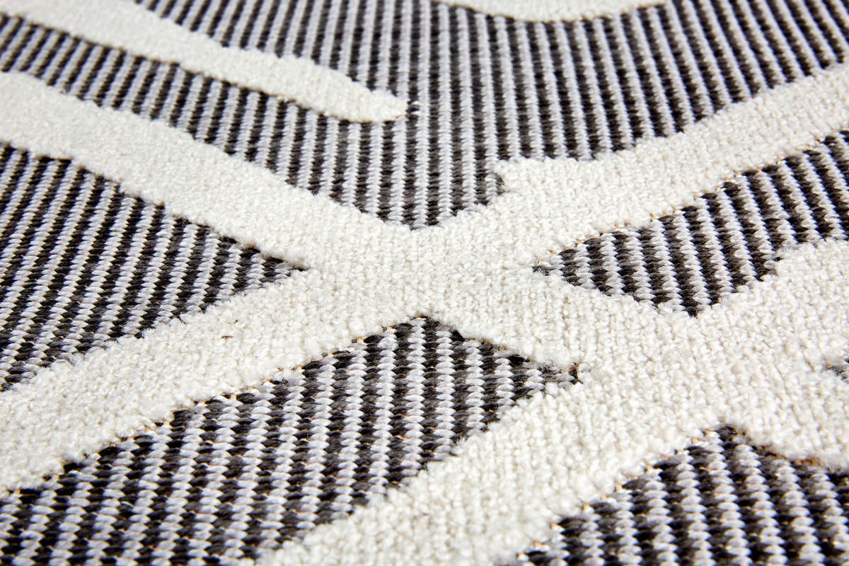 LÄUFER 80/200 cm Serina  - Weiß/Grau, Basics, Kunststoff (80/200cm) - Astra