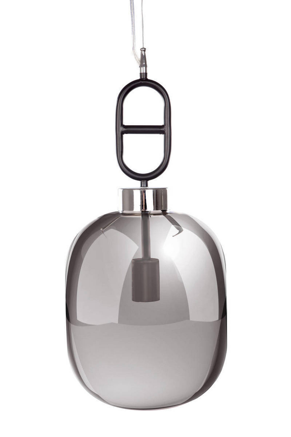 ZÁVĚSNÉ SVÍTIDLO,  25/150/25 cm - šedá/černá, Trend, kov/sklo (25/150/25cm) - P & B
