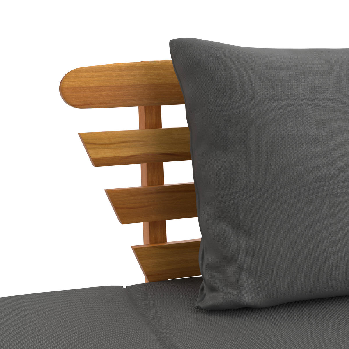 Bancă De Grădină - culoare lemn acacia/gri, Basics, lemn/textil (198/78/68cm) - Ambia Garden