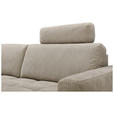 ECKSOFA Beige Chenille  - Beige/Schwarz, Design, Textil/Metall (165/246cm) - Carryhome