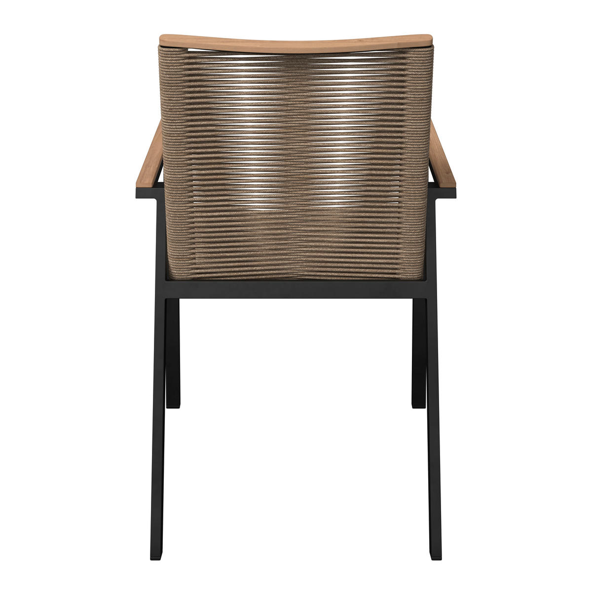 STAPELSESSEL Teakholz Aluminium Anthrazit, Sandfarben, Teakfarben  - Sandfarben/Anthrazit, Design, Holz/Textil (56/90/66cm) - Amatio