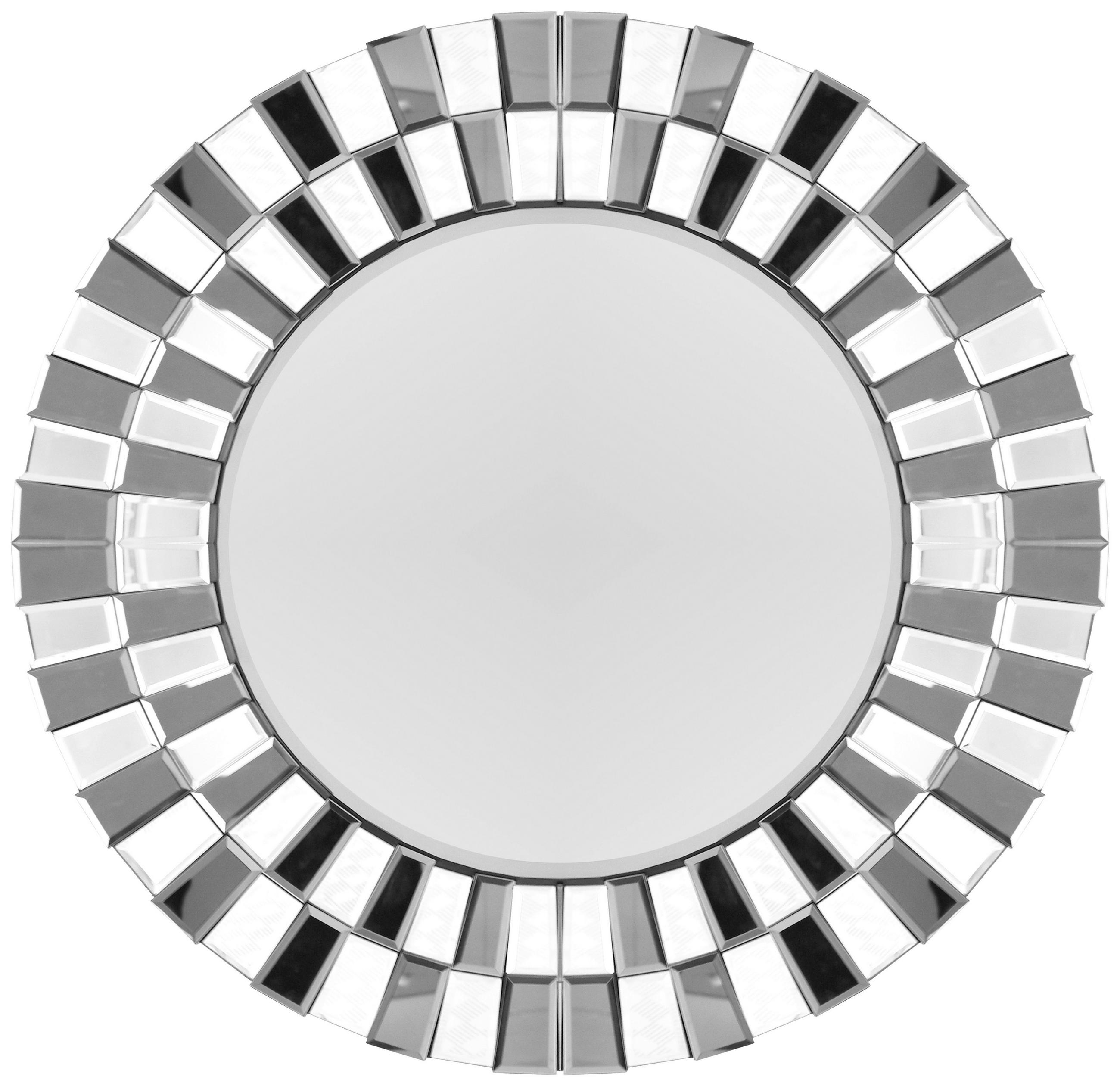 WANDSPIEGEL  - Silberfarben, Lifestyle, Glas/Metall (80/80cm) - Kayoom