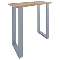 BARBORD i metall, trämaterial  110/50/102 cm  - honungsek/silver, Klassisk, metall/trämaterial (110/50/102cm)