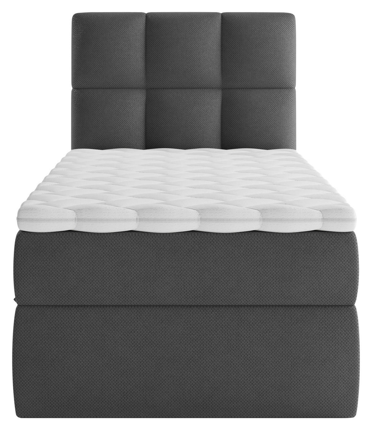 AMERICKÁ POSTEL, 90/200 cm, antracitová - černá/antracitová, Moderní, dřevo/kompozitní dřevo (90/200cm) - MID.YOU