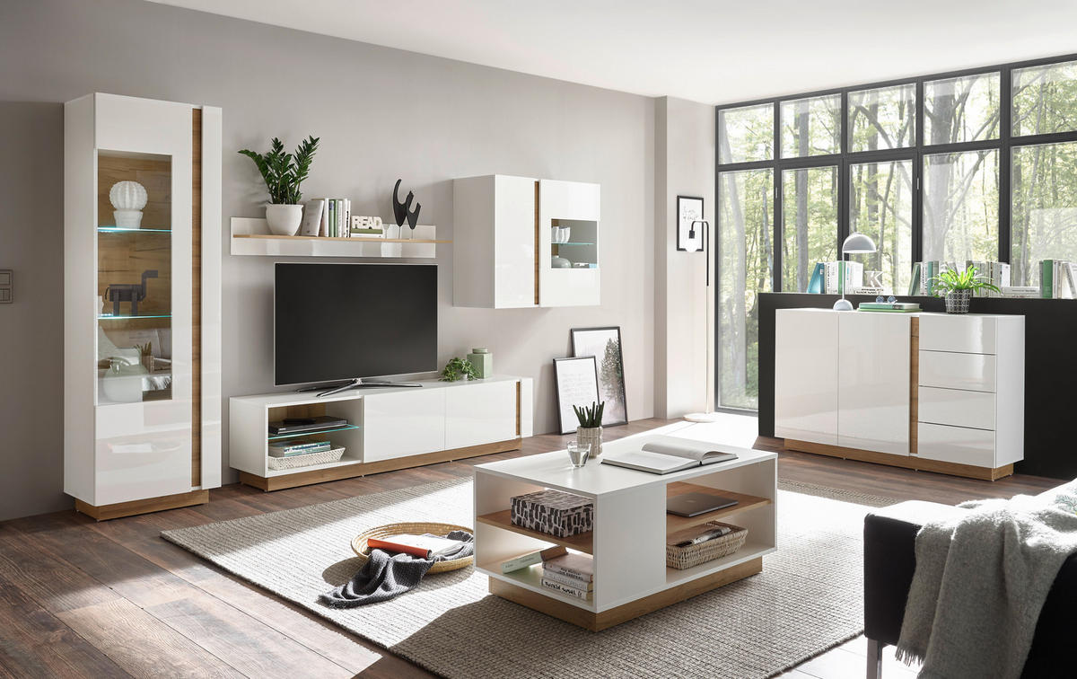 SIDEBOARD  in 138/91/40 cm  - Eichefarben/Weiß, Design, Holzwerkstoff (138/91/40cm) - MID.YOU