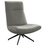 SESSEL in Echtleder Silberfarben  - Silberfarben/Schwarz, MODERN, Leder/Metall (74/105/92cm) - Johann Jakob