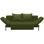 SCHLAFSOFA in Webstoff Dunkelgrün  - Dunkelgrün/Schwarz, MODERN, Textil/Metall (200/90/102cm) - Dieter Knoll