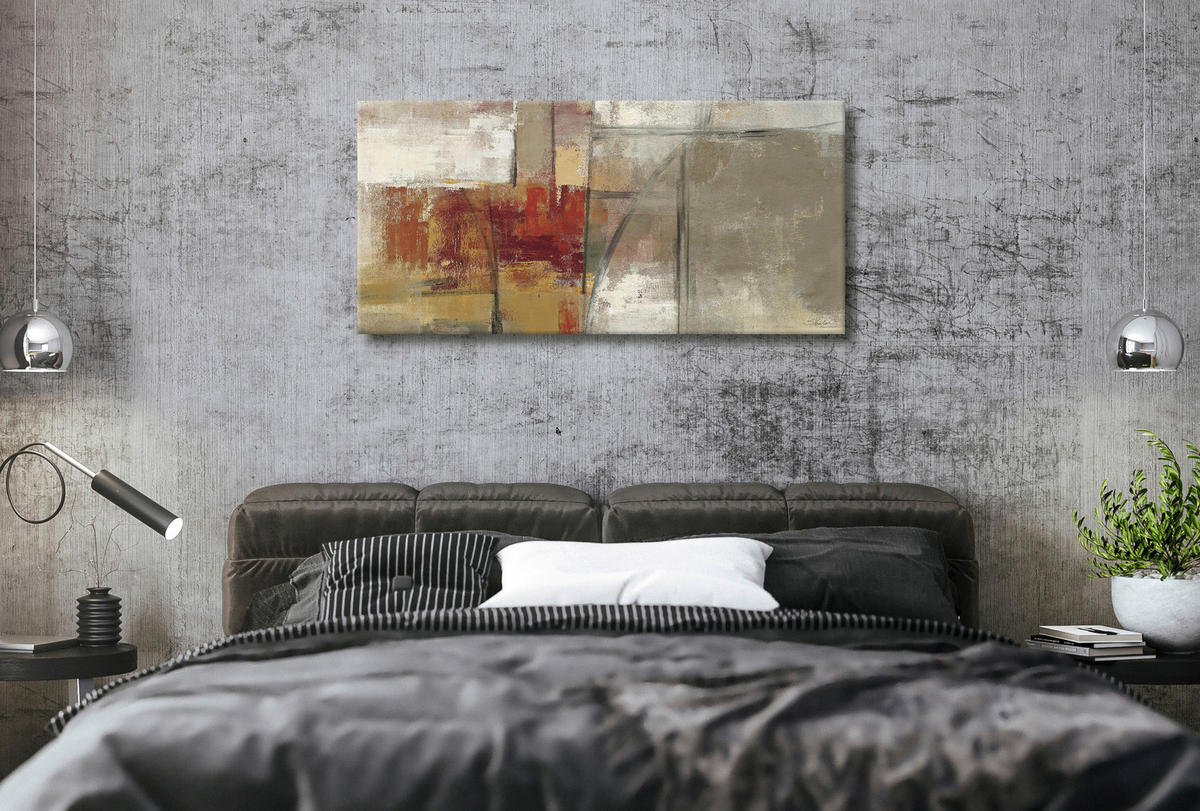 LEINWANDBILD Abstraktes 115/55 cm  - Multicolor, Basics, Holz/Papier (115/55cm) - Euroart