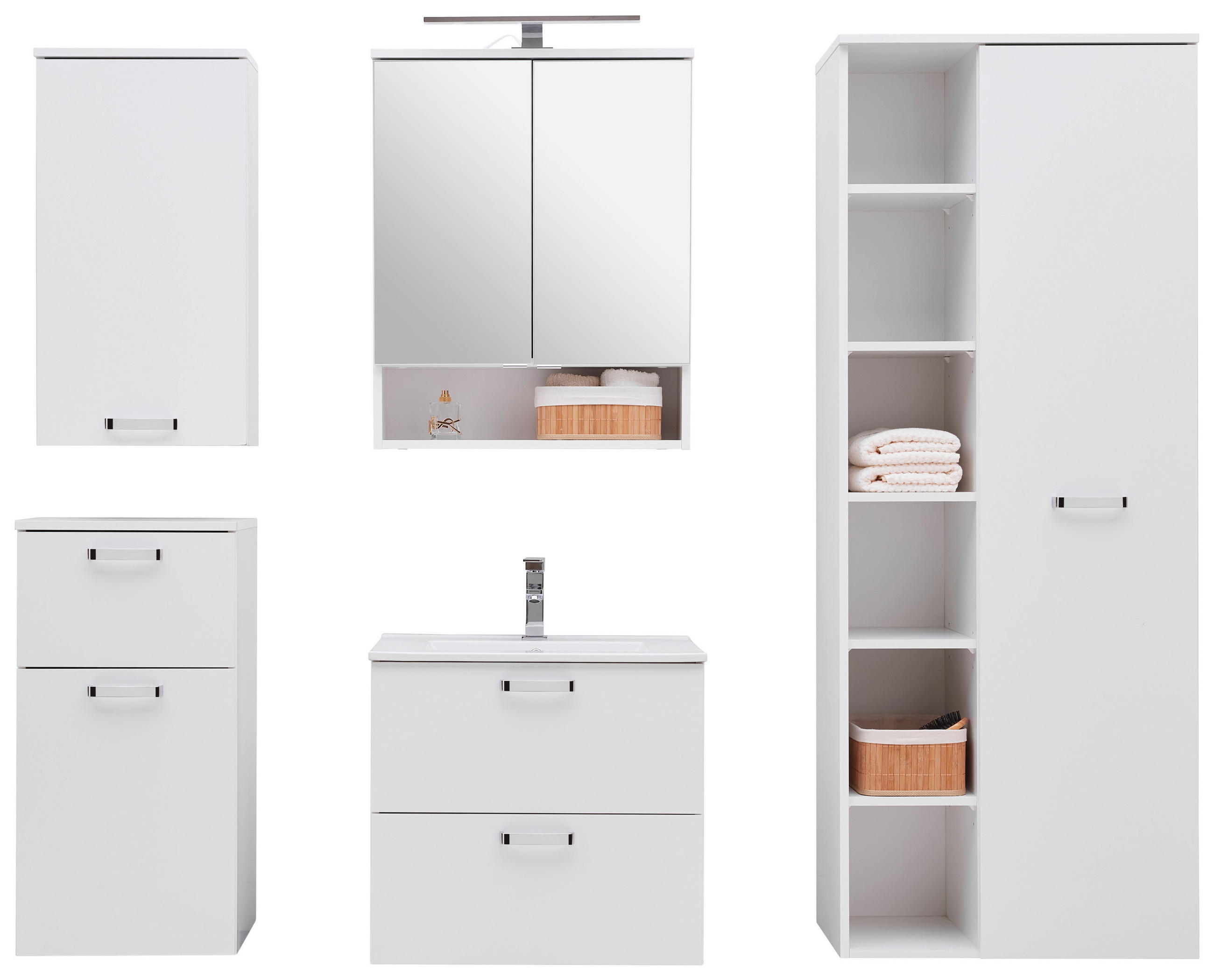 Badezimmer Fresh Weiß B: 166 Cm