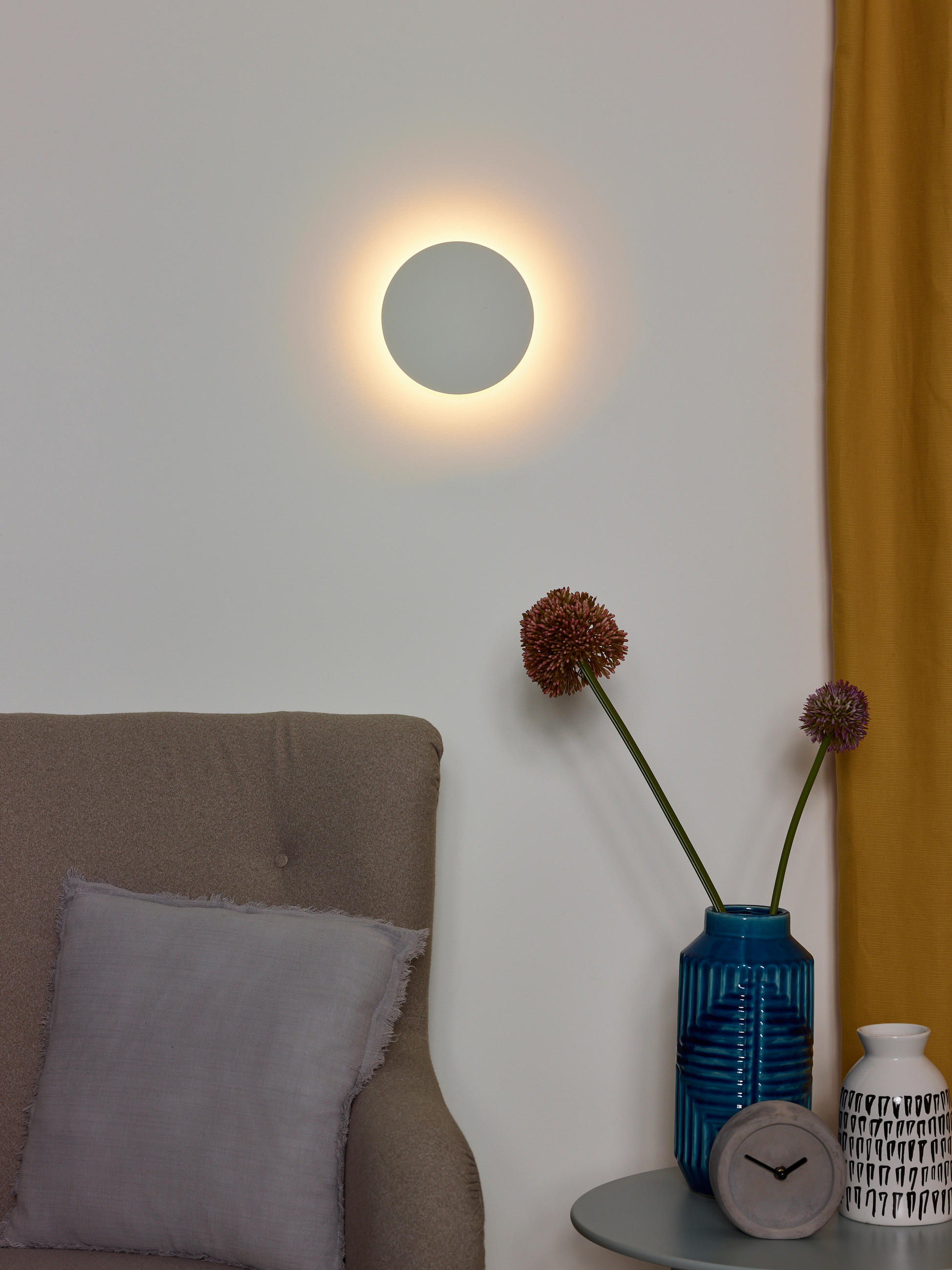LED-WANDLEUCHTE Eklyps 15/3 cm - Weiß, Design, Metall (15/3cm) - Lucide