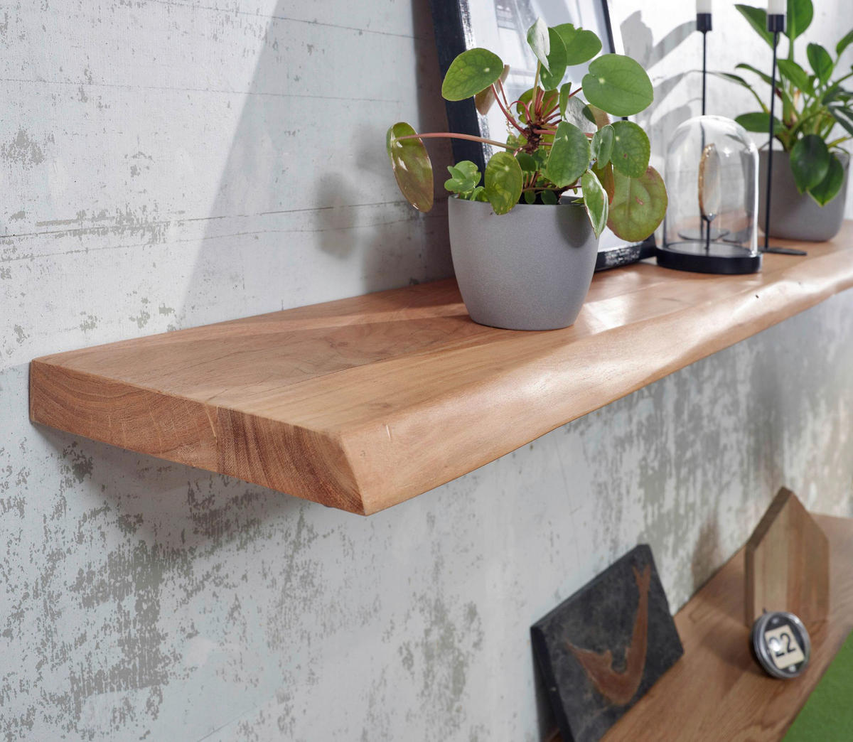 WANDREGAL 160/4/26 cm  - Akaziefarben, Modern, Holz (160/4/26cm) - MID.YOU