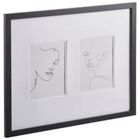 BILDERRAHMEN 42,5/52,5/2 cm  - Schwarz, Basics, Glas/Holzwerkstoff (42,5/52,5/2cm)