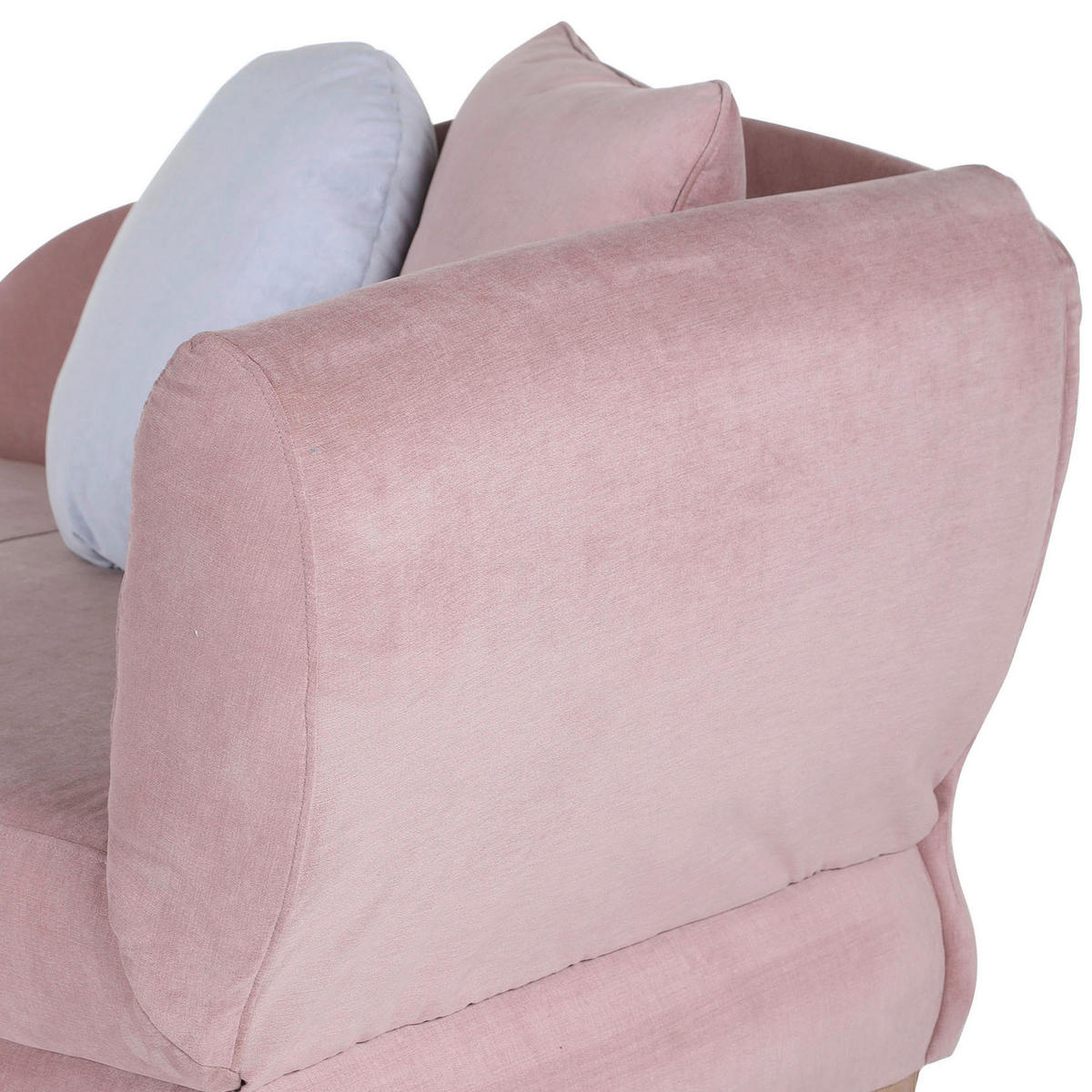 RÉCAMIERE Altrosa Mikrofaser  - Eichefarben/Altrosa, LIFESTYLE, Holz/Textil (176/85/88cm) - Xora