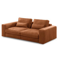 2-SITZER-SOFA  in Echtleder Karamell   - Beige/Karamell, Design, Leder/Kunststoff (240/85/123cm) - Livetastic
