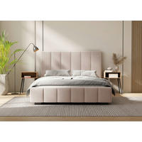 POLSTERBETT Lattenrost, Bettkasten 200/200 cm  in Beige  - Beige/Schwarz, Design, Holz/Kunststoff (200/200cm) - Boxxx